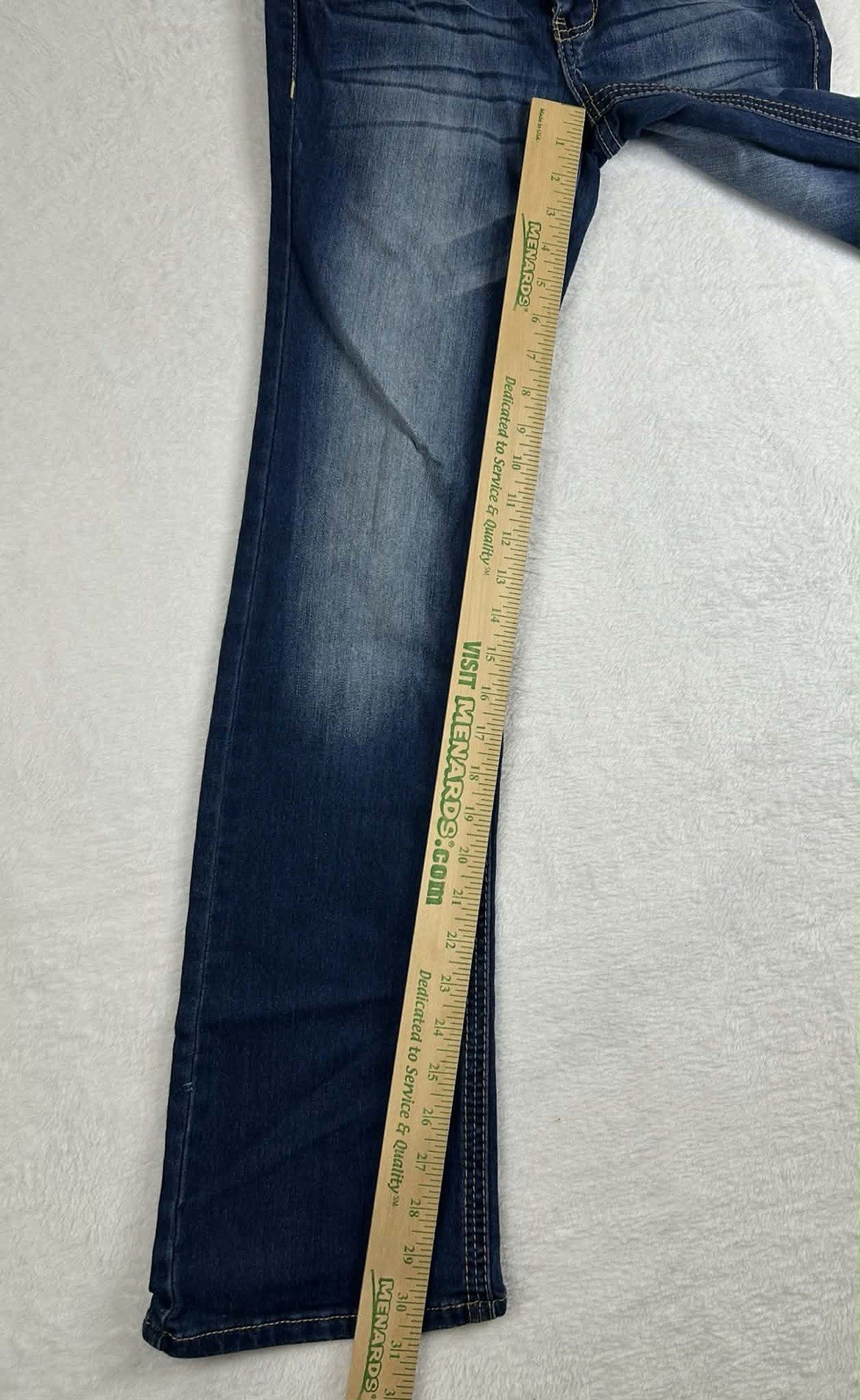 Amethyst Juniors Size 5 Dark Wash Bootcut Jeans Double Button Waist