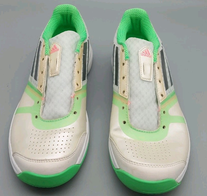 Adidas Womens Galaxy Allegra III Tennis Shoes, White and Green Size 7.5 NO LACES
