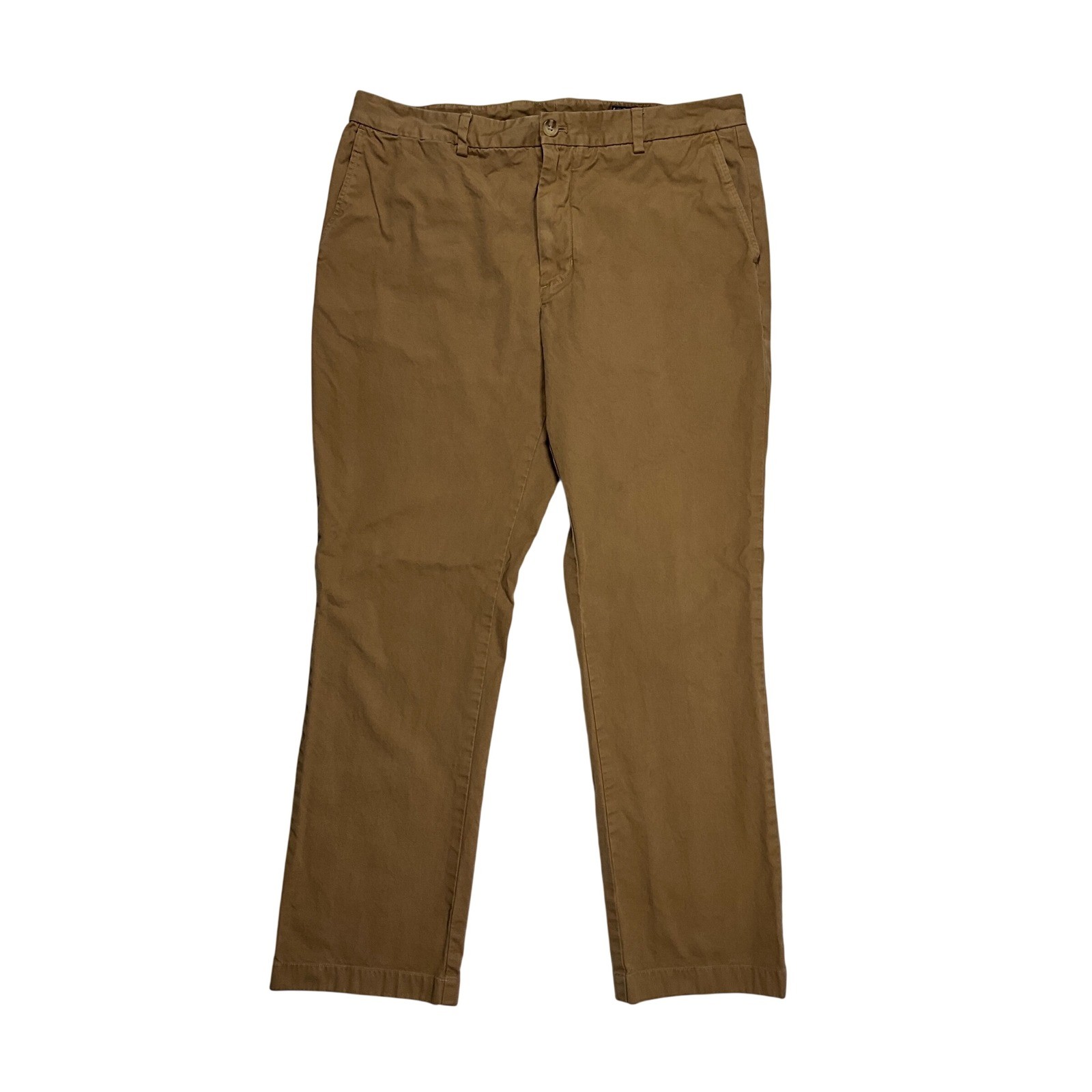 Vineyard Vines Men Slim Fit Breaker Pants 36×32 Flat Front Dark Beige Dark Khaki
