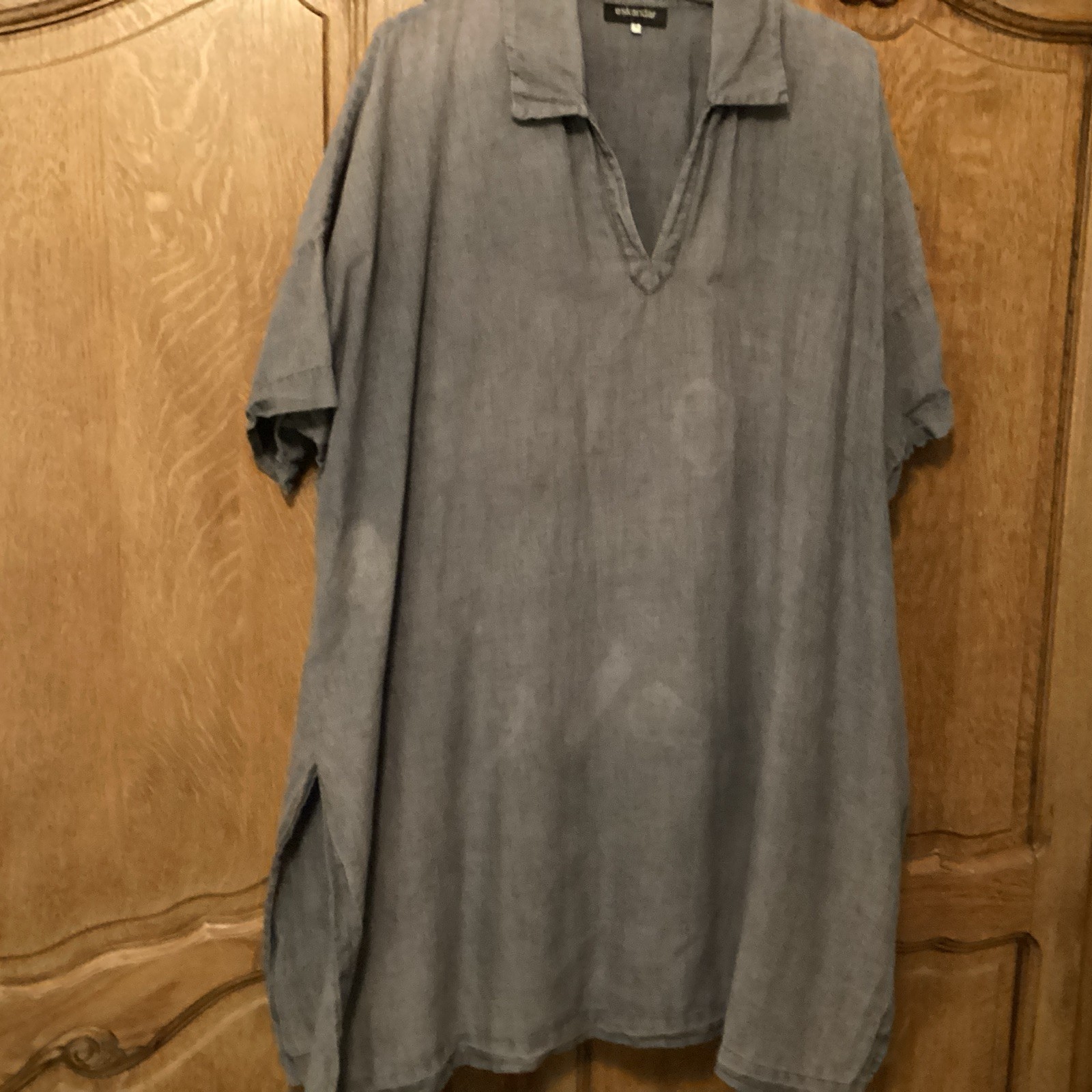 Eskandar Linen Tunic Shirt
