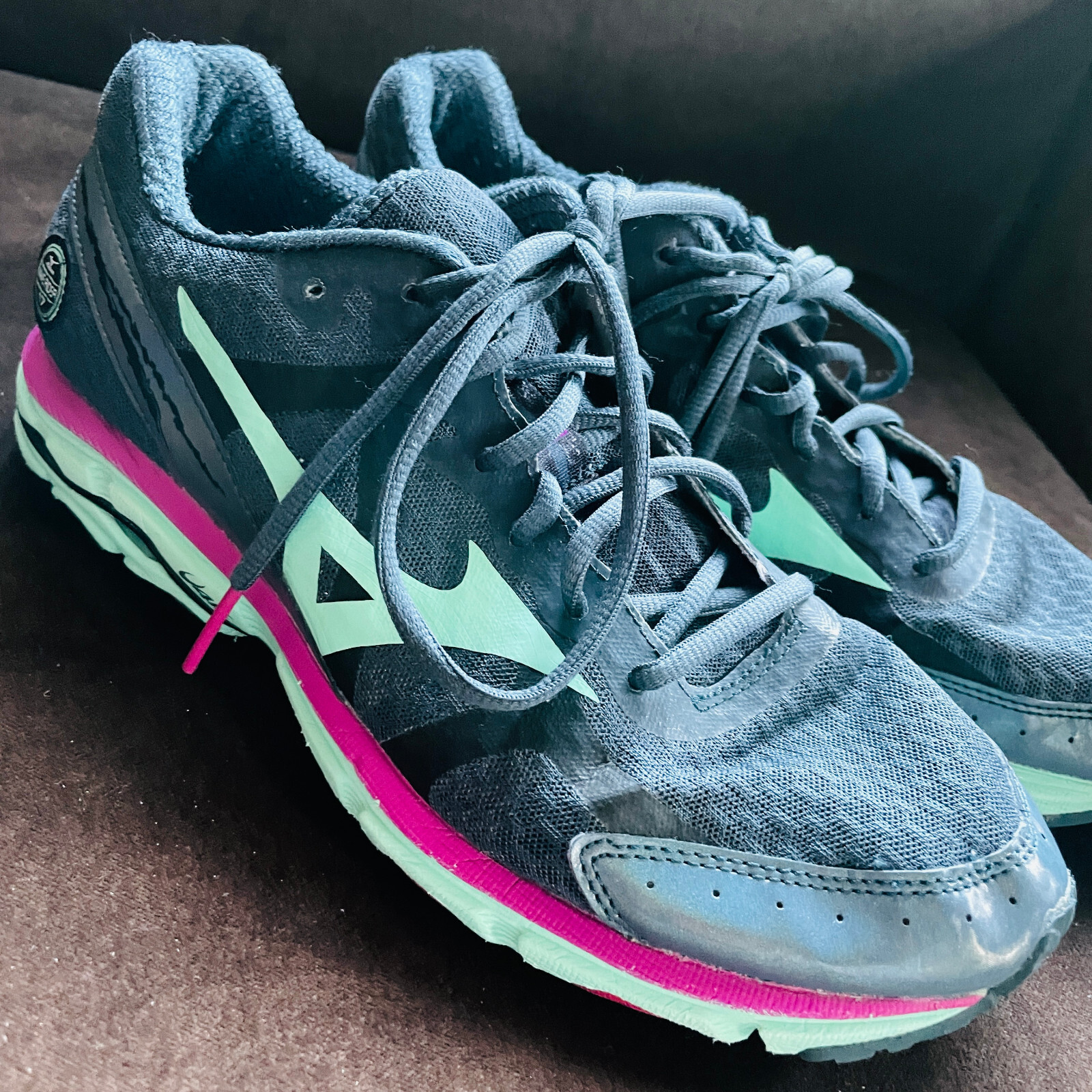 Mizuno Wave Rider 17 Grey Magenta Seafoam Green Womens 10 US 41 EUR