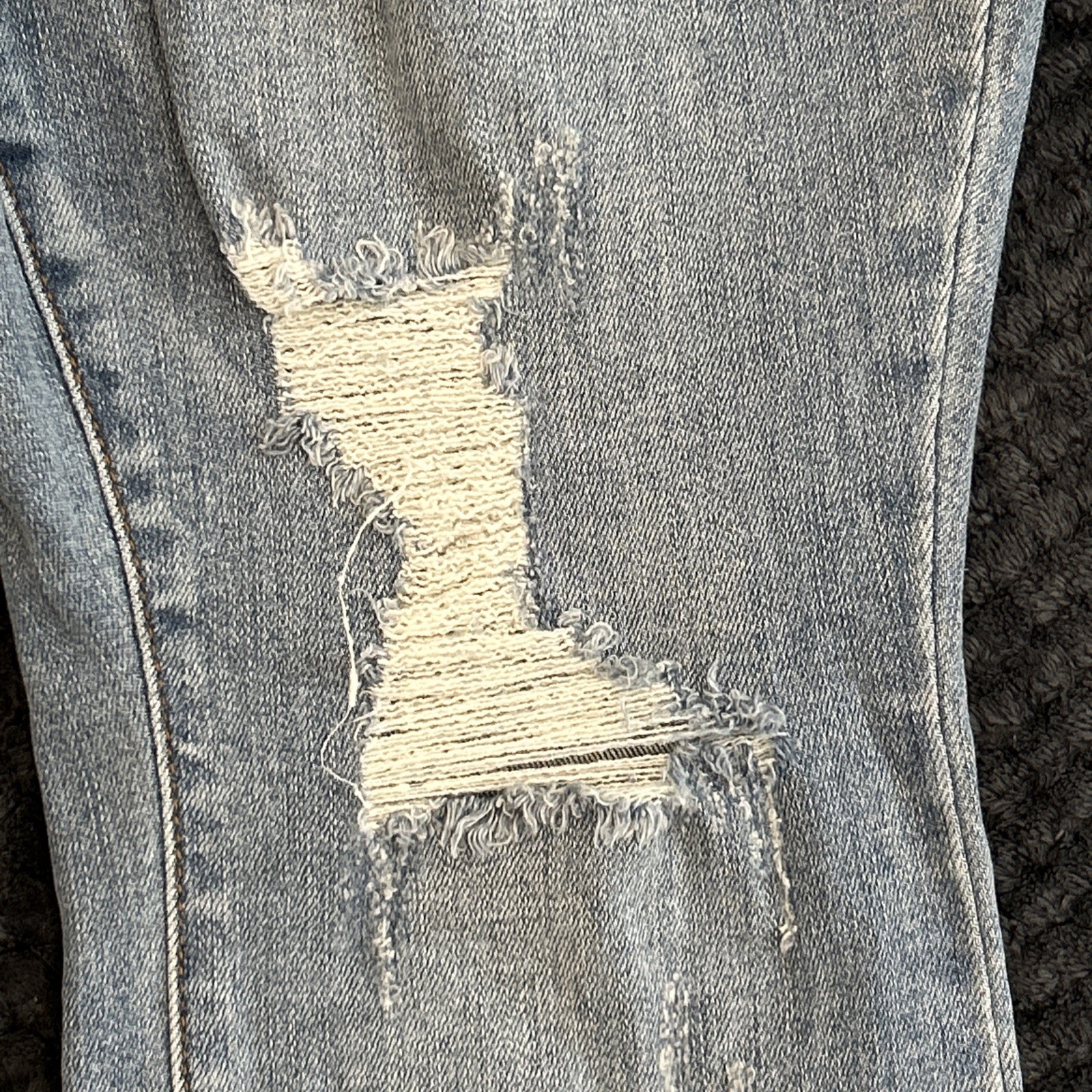 Judy Blue Jeans Control Top Skinny Distressed Jeans Pockets Size 18W Reg Womens