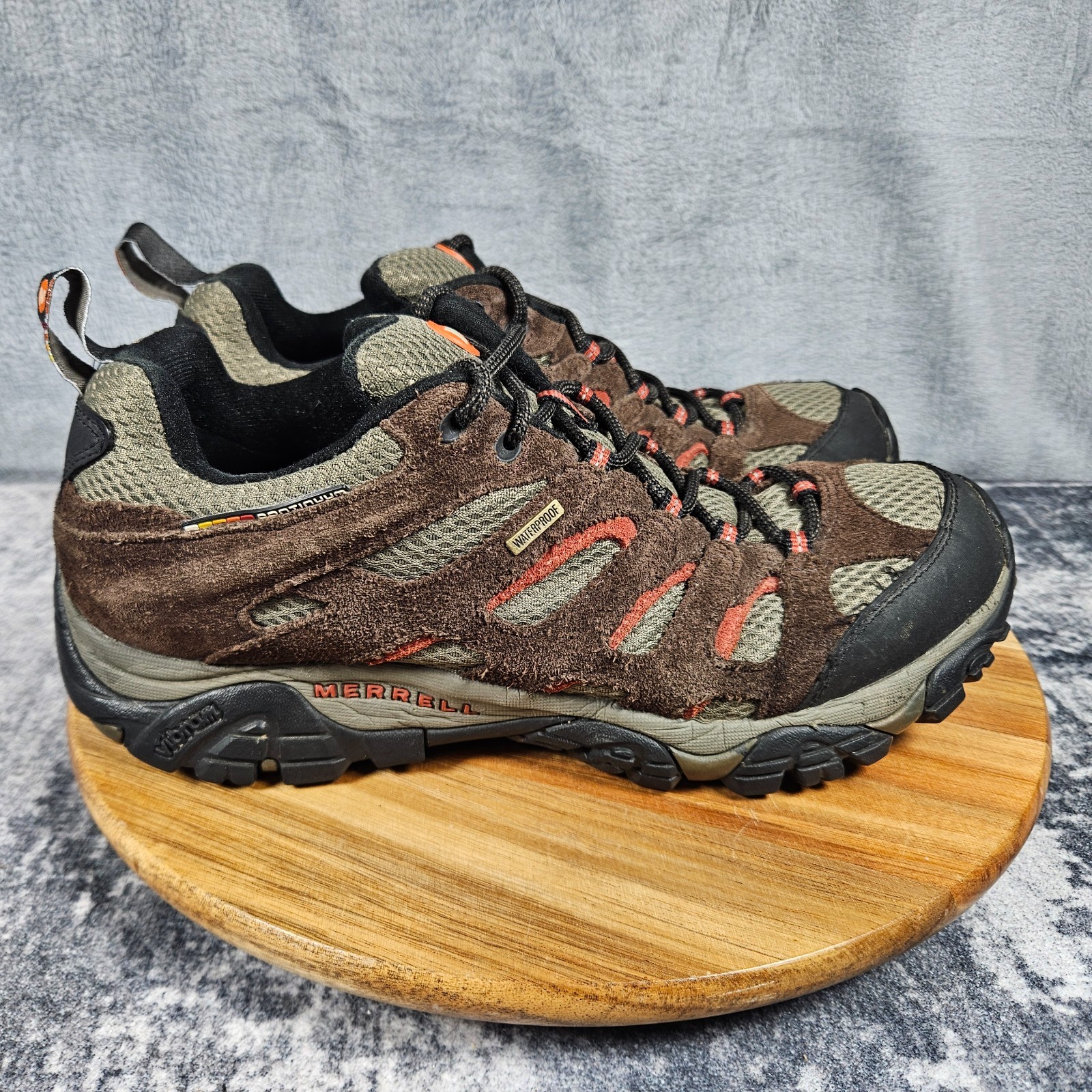Merrell Moab Shoes Mens 10.5 Espresso Waterproof Low Hiking Trail Boots J39723