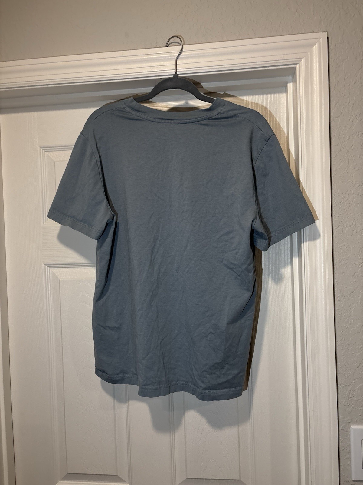 A.P.C. VPC Logo Cotton T-Shirt in Blue Large Made In Türkiye