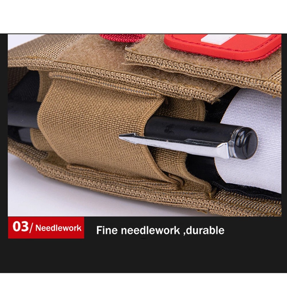 Nylon Waist Pack Tactical Molle First Aid Kit Outdoor Medical Khaki Small Pouch