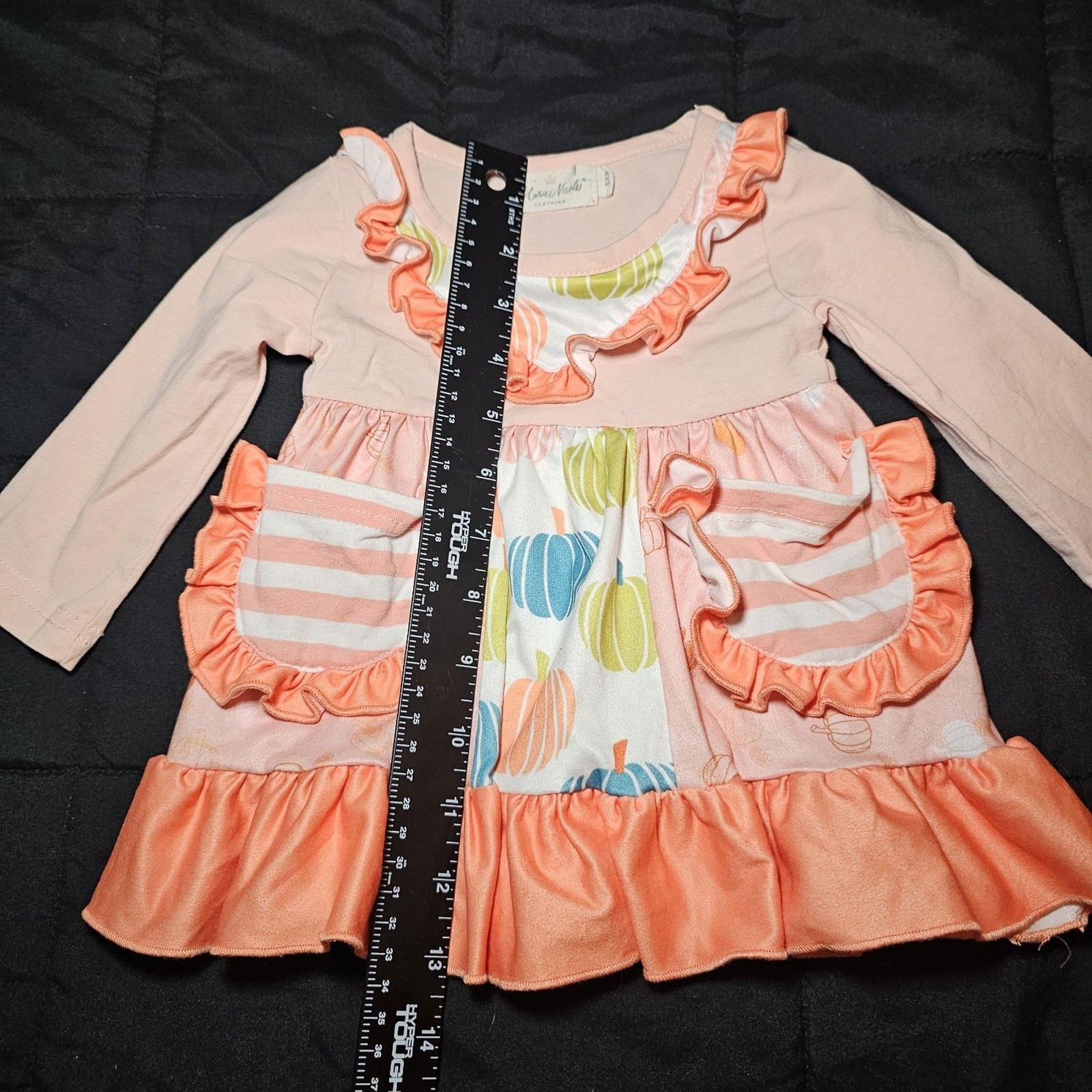 Marie Nicole Pumpkin Ruffle Tunic Dress Top 3XS