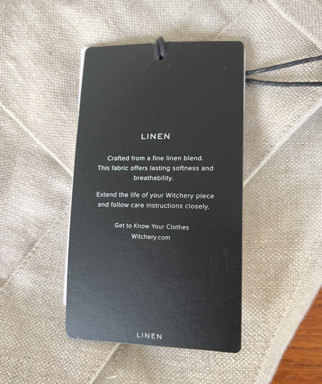 Witchery Size 16 100% Linen Blend Wide Leg Tailored Pants **SEE DESCRIPTION**