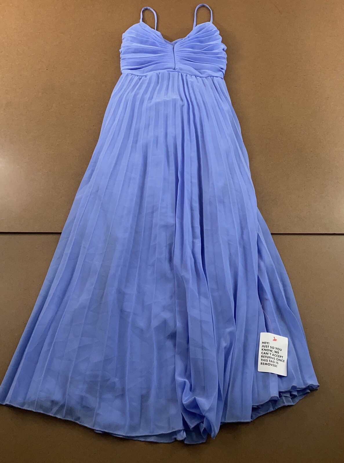 ASOS Design Womens Size 12 Light Blue Pleated Strappy Open Back Midi Dress NWT