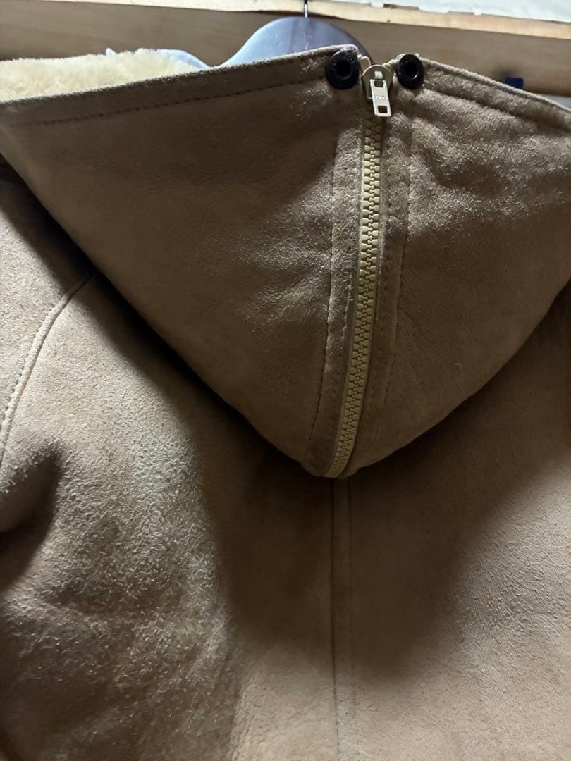Premium Leather Camel Coat Pre Owned Very Good Condition Japan