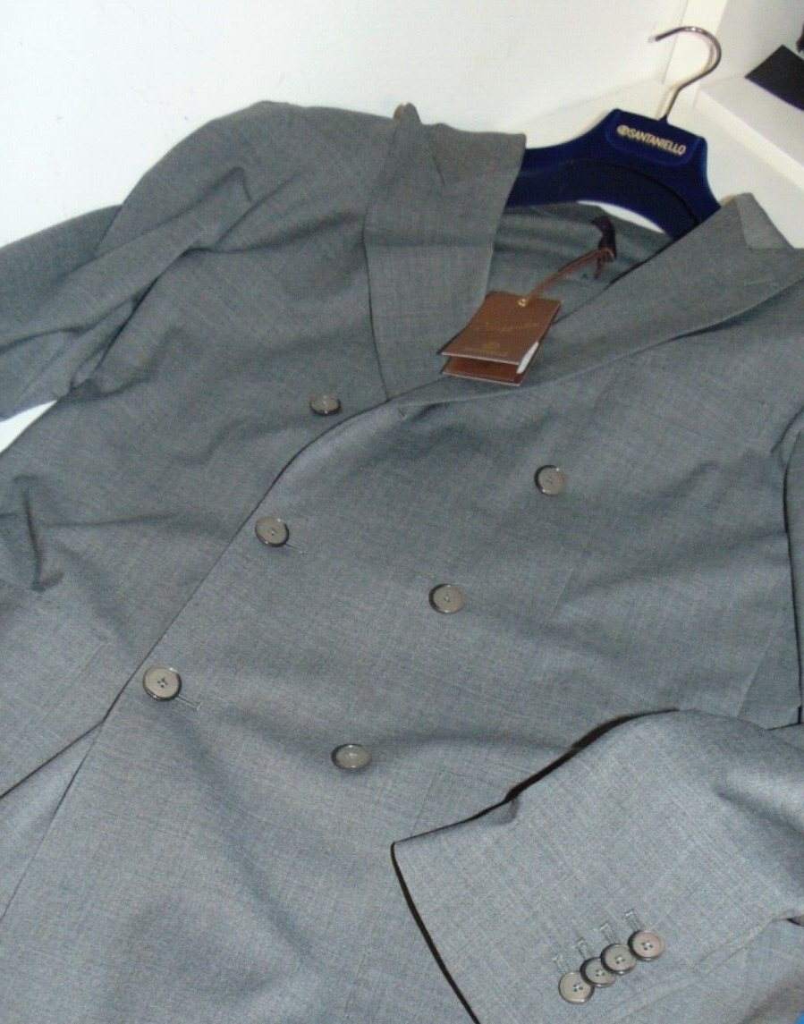 SANTANIELLO NEW DOUBLE BREASTED DRESS 50 FRESH WOOL SA-ES103 650.00 SLIM