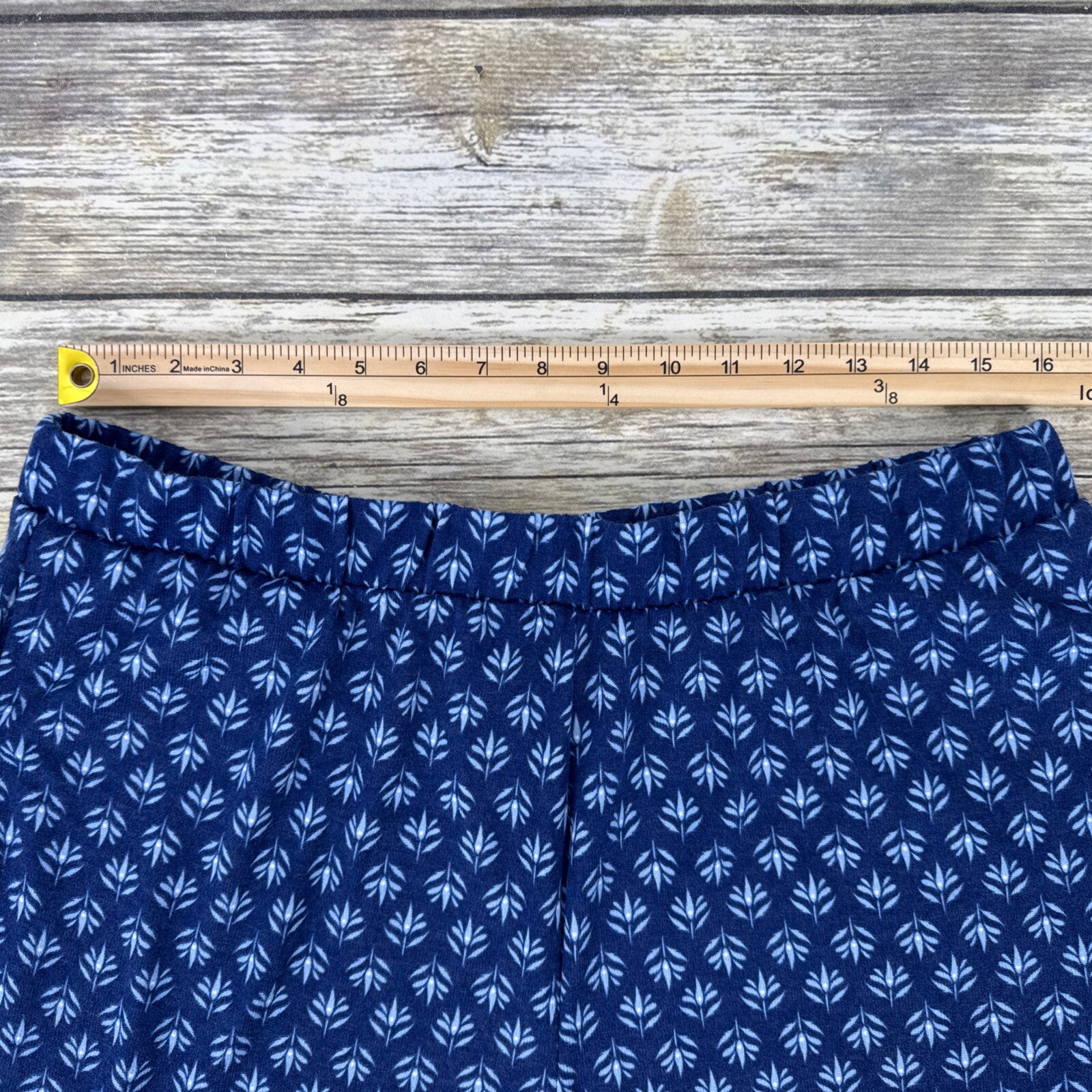 MUK LUKS Hacci Knit Novelty Pajama Set With Eye Mask Size L Navy Lotus NEW