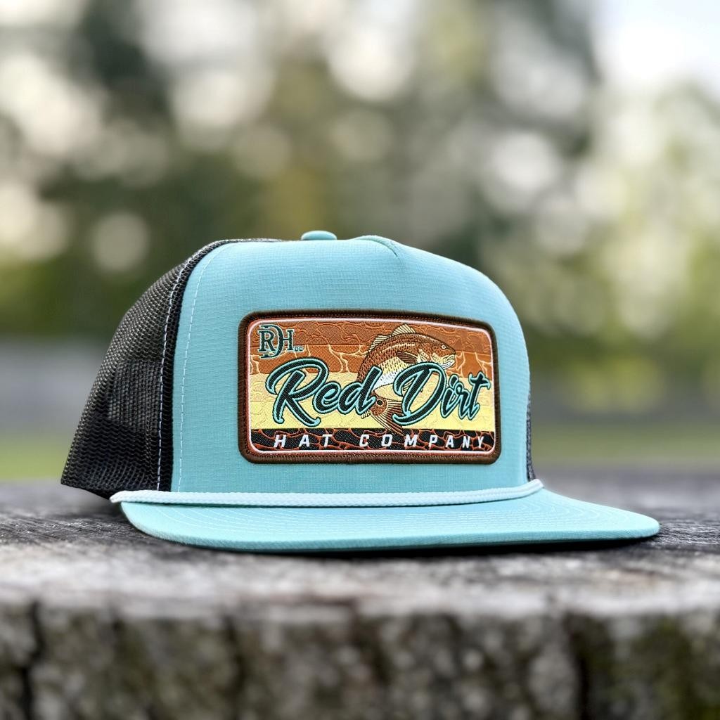Red Dirt Hat Co Red Fish Patch Western Trucker Mesh Back Adjustable Snapback