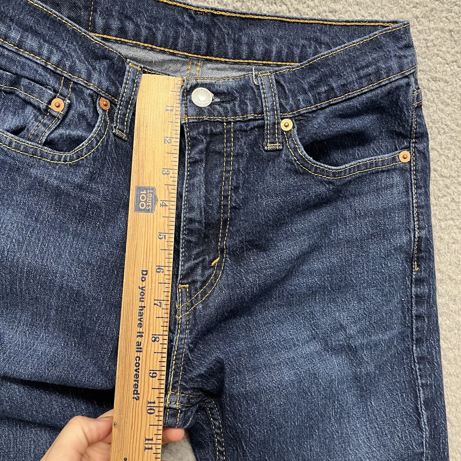 Levis 527 Jeans Mens 30×32(30) Blue Dark Wash Mid Rise Denim Boot Cut Classic