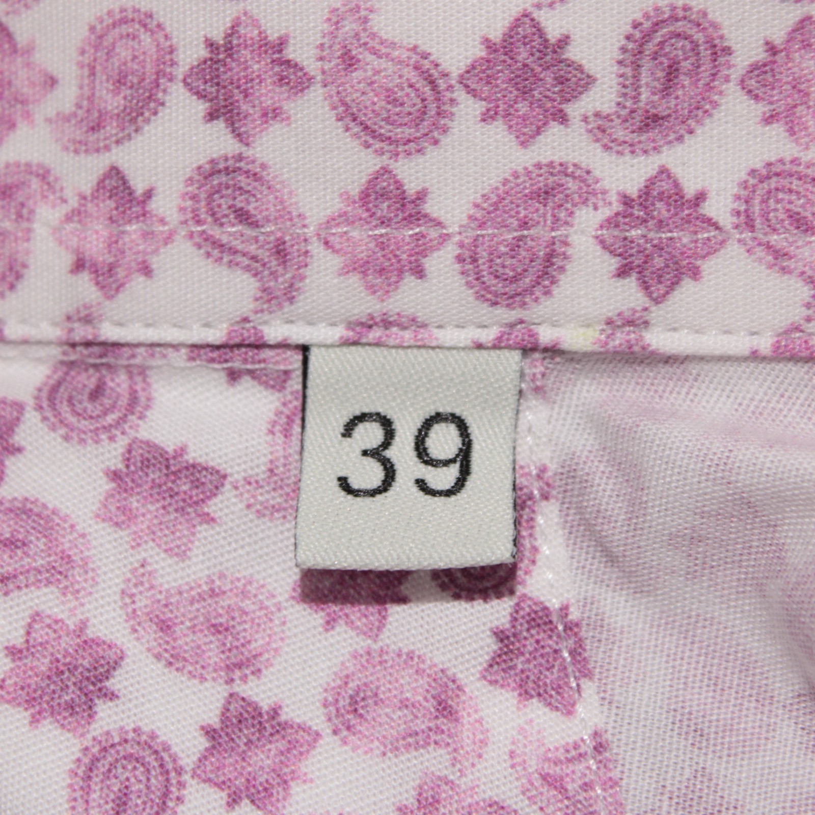 Etro NWT Dress Shirt Size 39 (M US) in Pink & White Paisley Print Cotton Blend