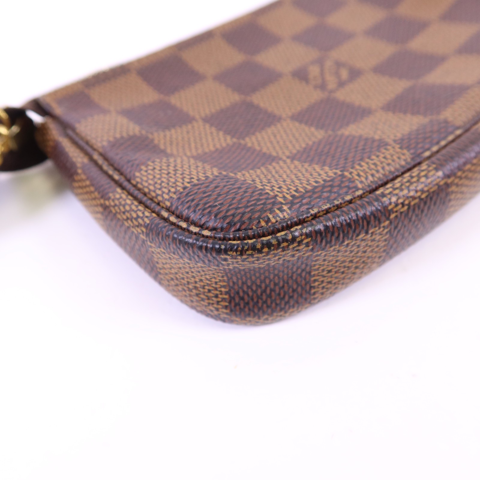 LOUIS VUITTON LV GHW Damier Mini Pochette Accessories N58009 Damier Brown