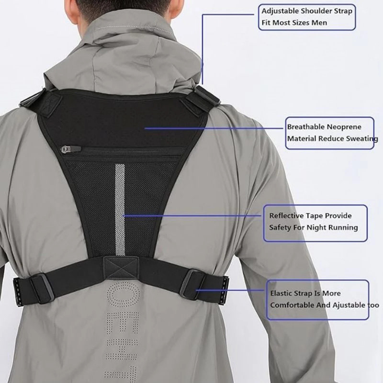 Sport Running Combat Chest Rig Bag Front Pouch Recon Kit Pack Protective Vest