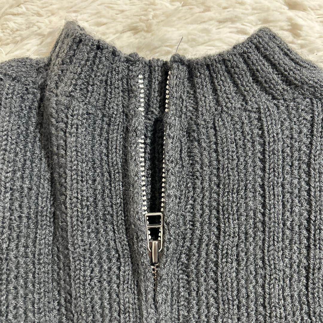 Two Moon Black Half-Zip Sweater Size M Ribbed Knit