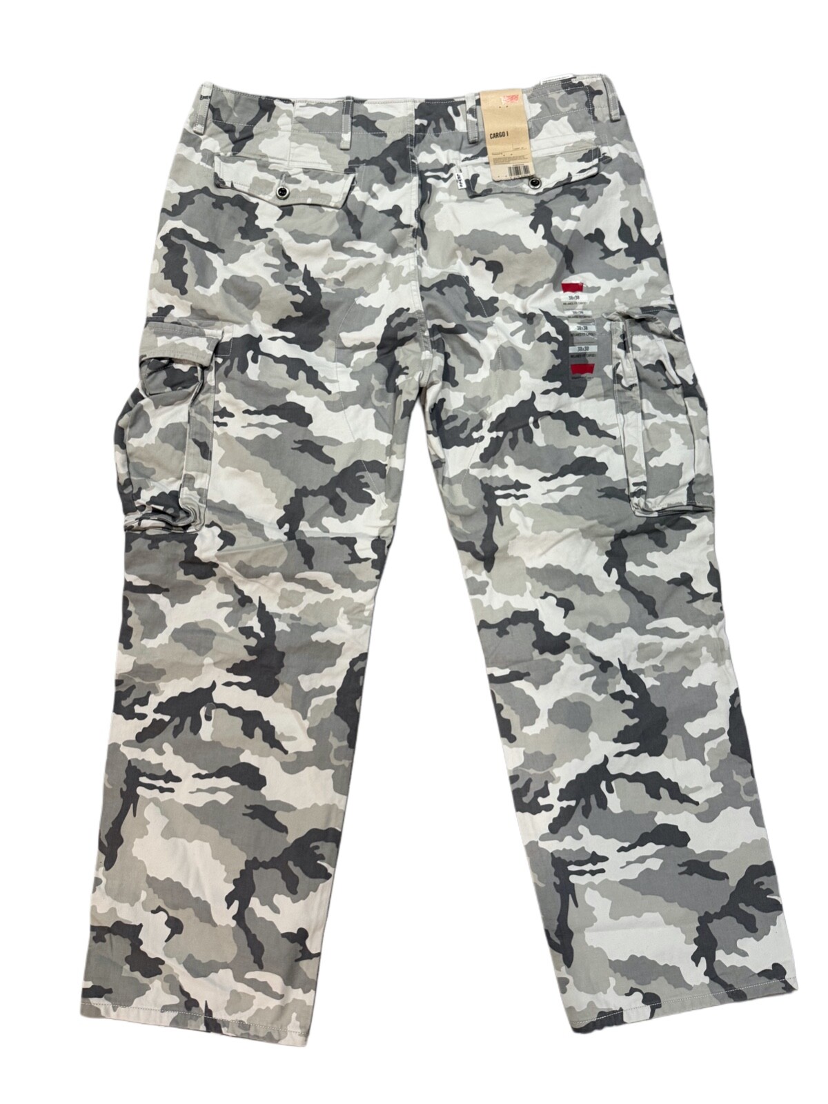 Levis Relaxed Fit Ace Cargo Pants Color Light Grey Camouflage 0040