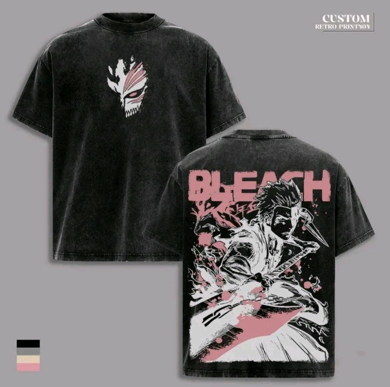 Bleach Ichigo Kurosaki Anime Shirt Soul Reaper Bankai Vintage Graphic Tee