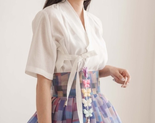 Handmade Korean Modern Hanbok Daily Blouse