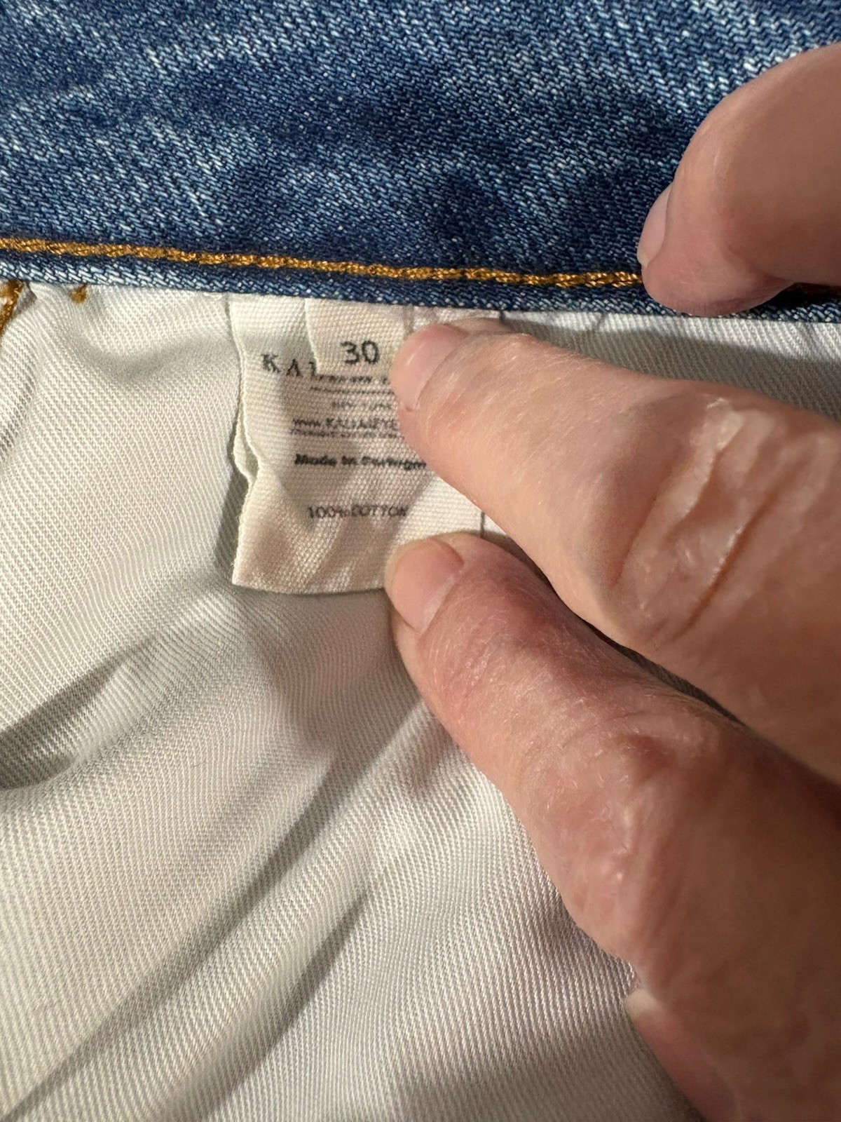 Kallmeyer Size 30 Wide Leg 5 Pocket Blue Jean , New York Designer Jeans, EUC