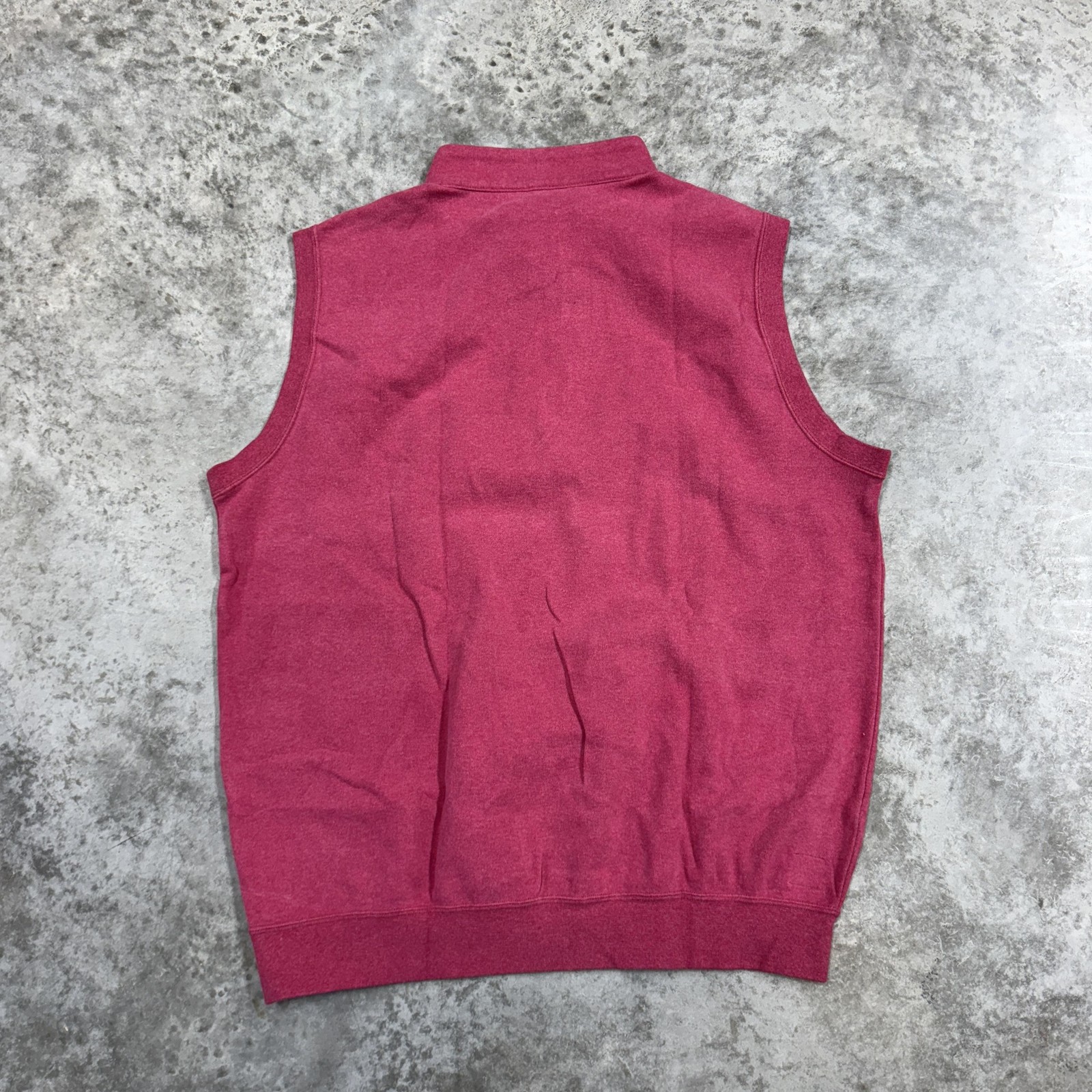 Peter Millar Sweater Vest Knit Mens XL Red Quarter Zip Pullover Greystone Golf