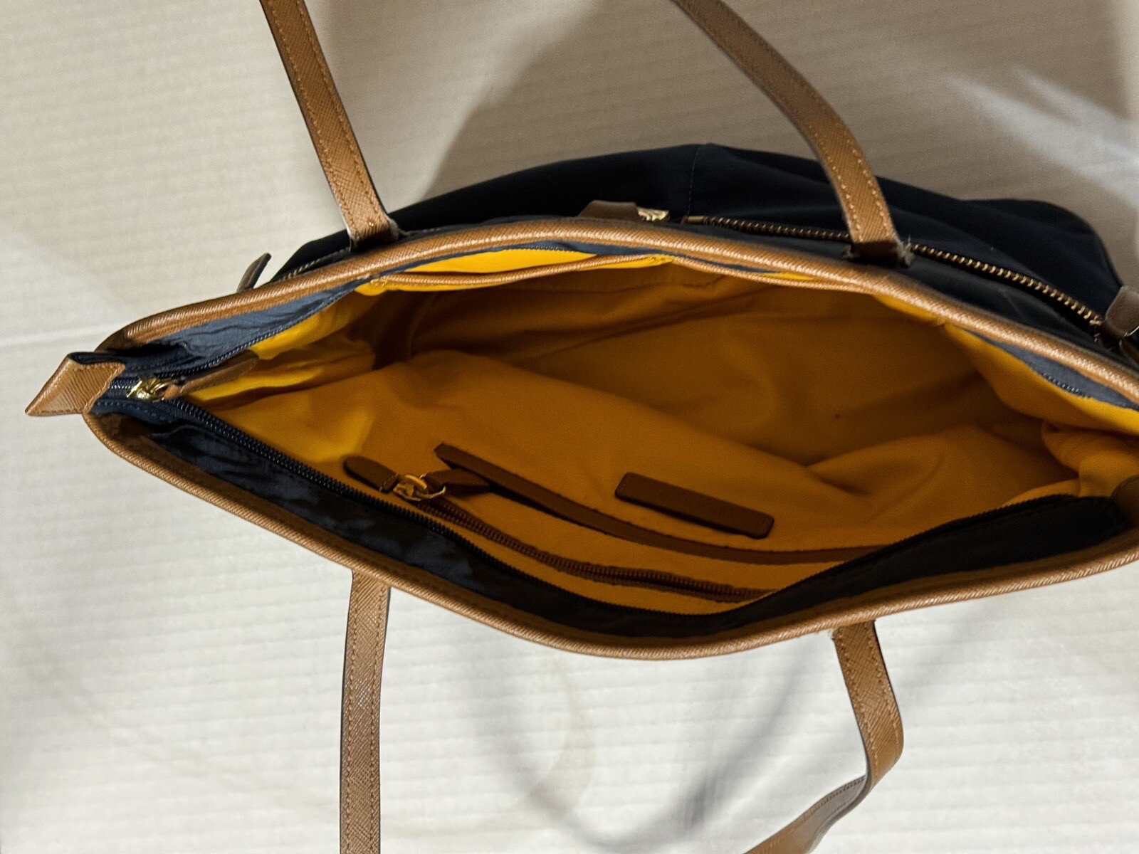 Michael Kors Purse Navy Kempton Tote Bag See Some Damage And Wear In Pictures