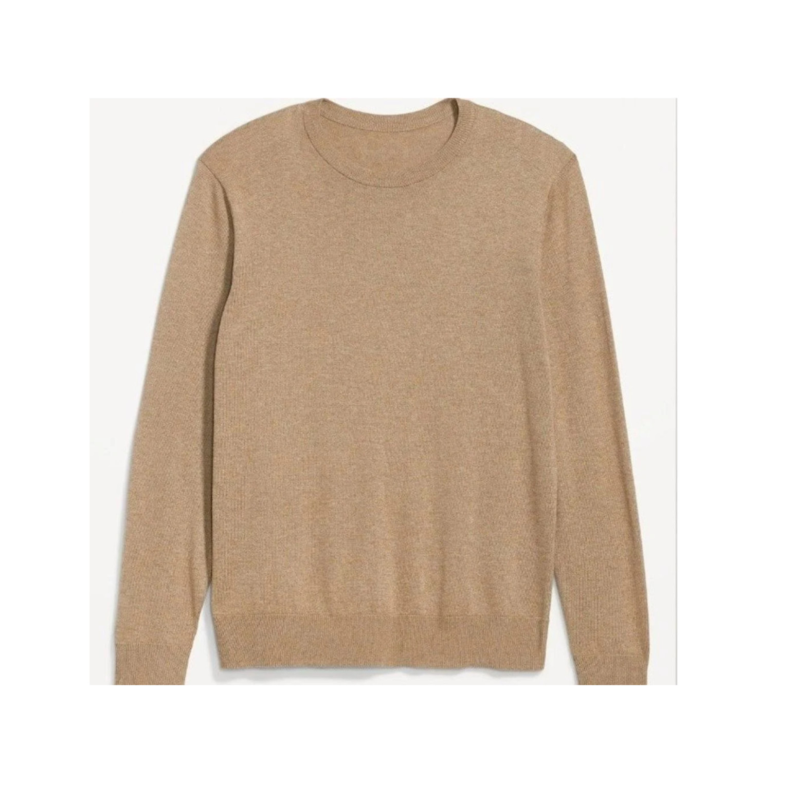 Men’s-Crew Neck Sweaters-Light Weight-Lt Gray-or Tan-60% Cotton-Preowned-Sz XLT