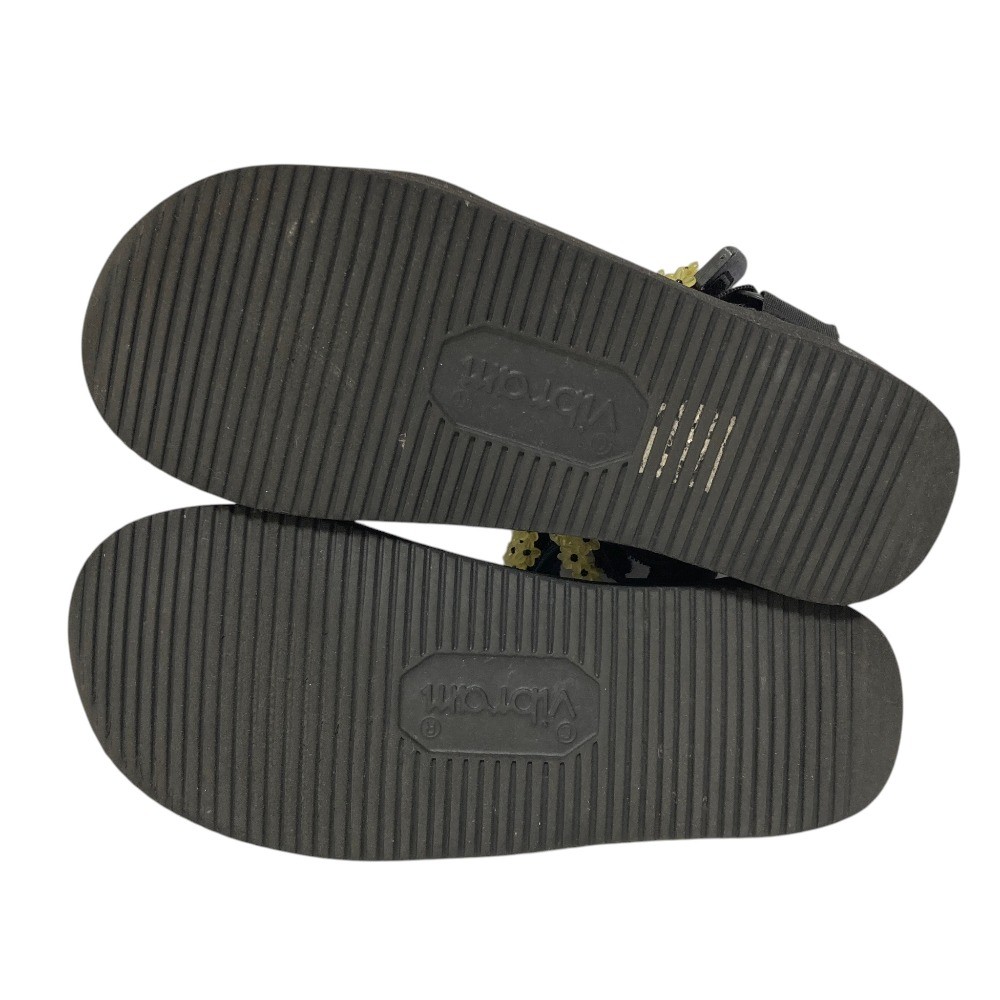 SUICOKE × CECILIE BAHNSEN Maria Flower Bead Sandals 9.1″” Black Women USED