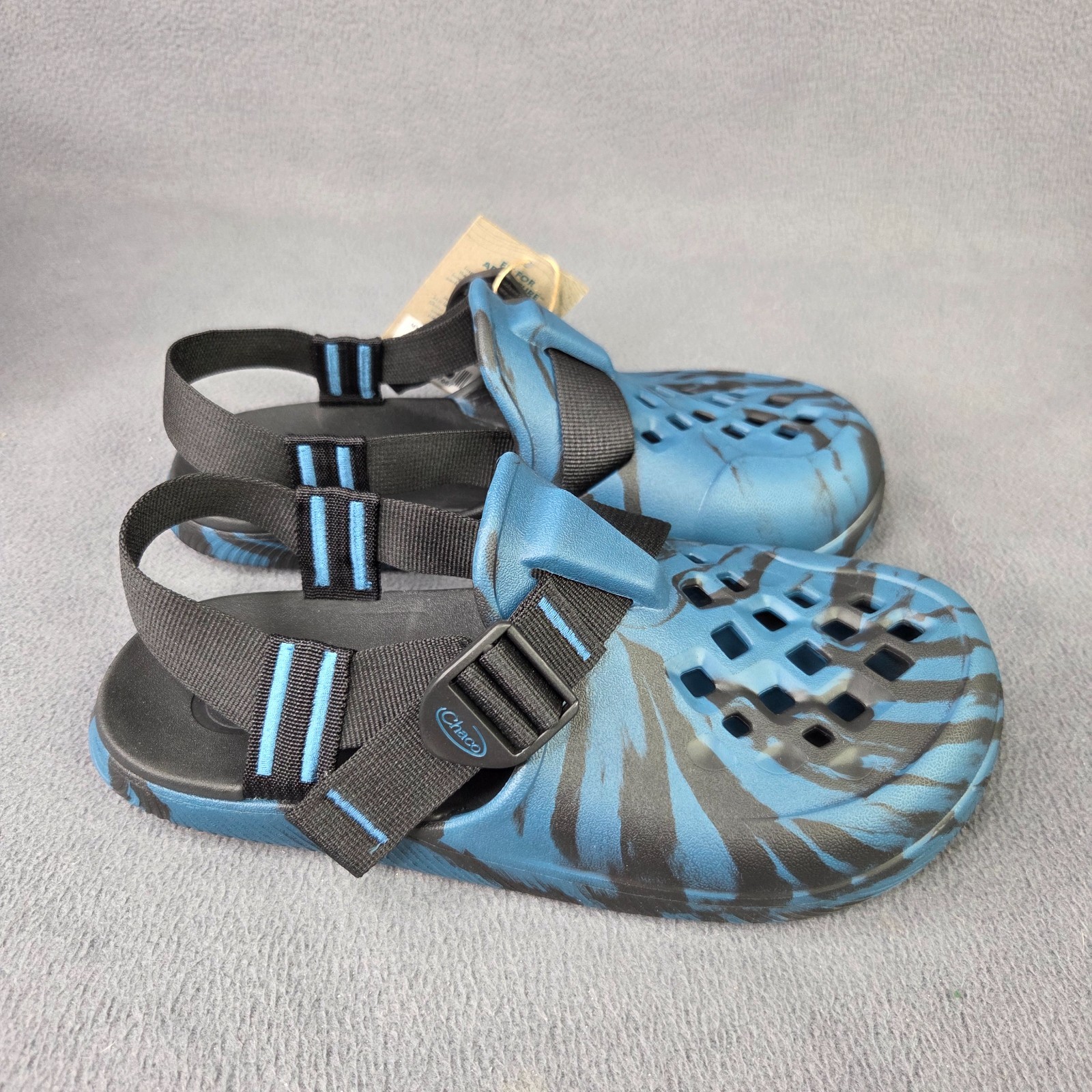 Chaco Shoes Mens Size 7 Blue Black Camo Sandals Performance Water Hiking Outdoor