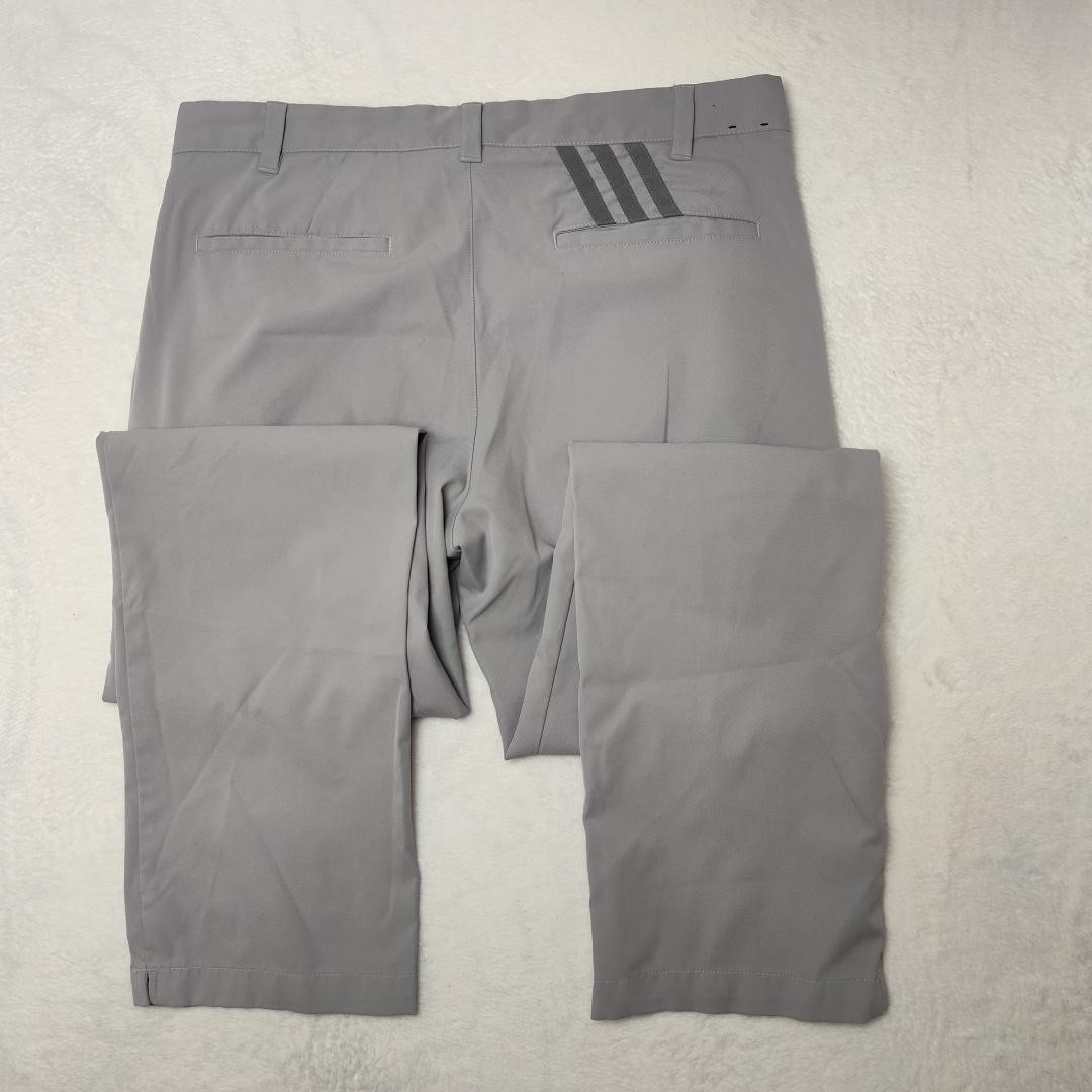 Adidas Golf Pants Mens 32×32 Gray Performance Stretch Chino 3-Stripes B82001