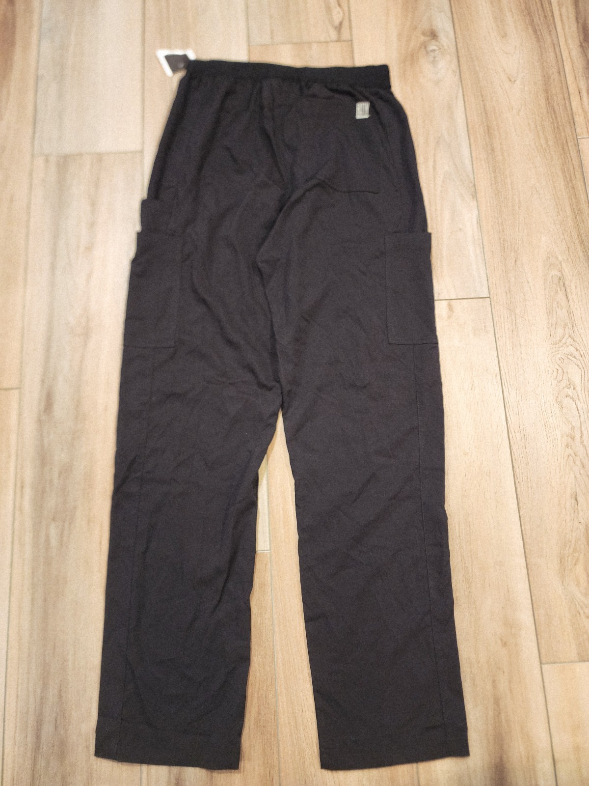 Rothwear Men Black Cargo Scrub Pants #7779 Size SMALL Polyester Rayon Spandex