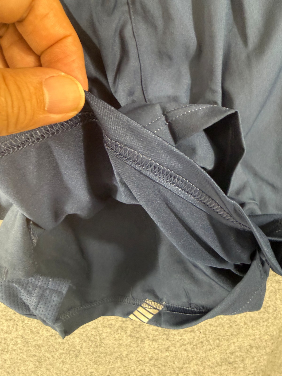 U.S. Air Force PT Running Shorts Womens L Blue Reflective Liner USA Made NWT