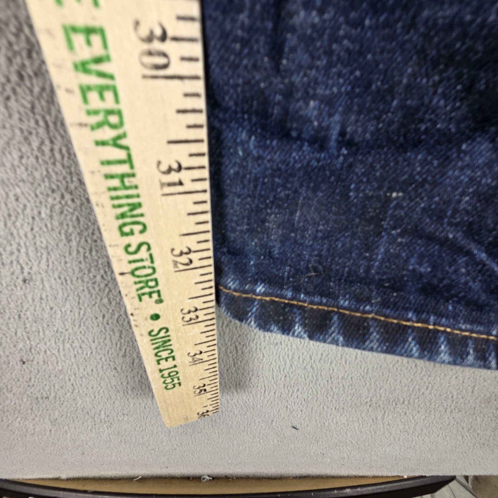 Selvedge Jeans Mens 34×32 Blue Regular Straight Farrell Buckle Back Honeycomb