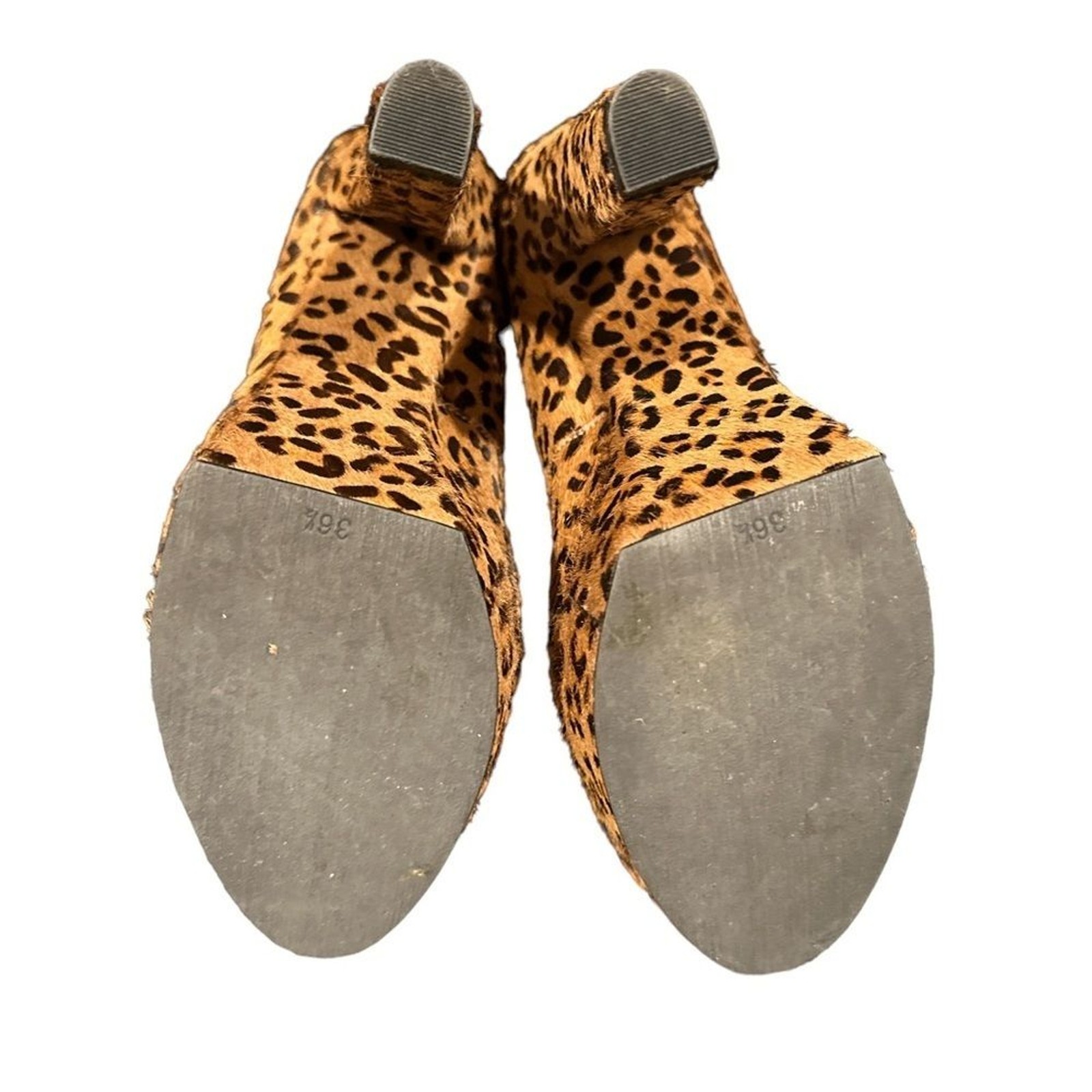 SAKS ANIMAL PRINT PLATFORM HEELED SHOES 36.5