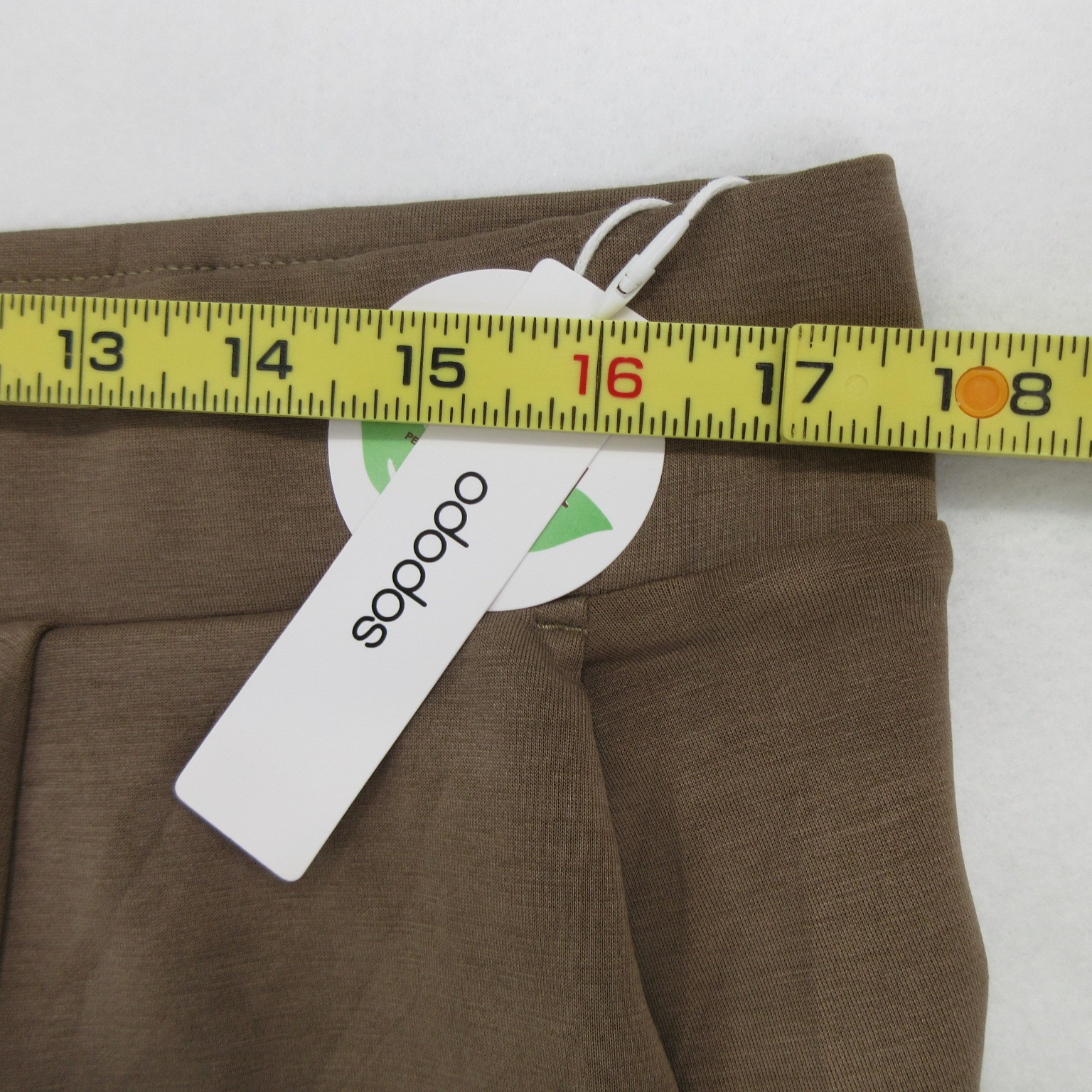 Ododos Womens Pants XL Brown Wide Leg Pull On Pockets Stretch New