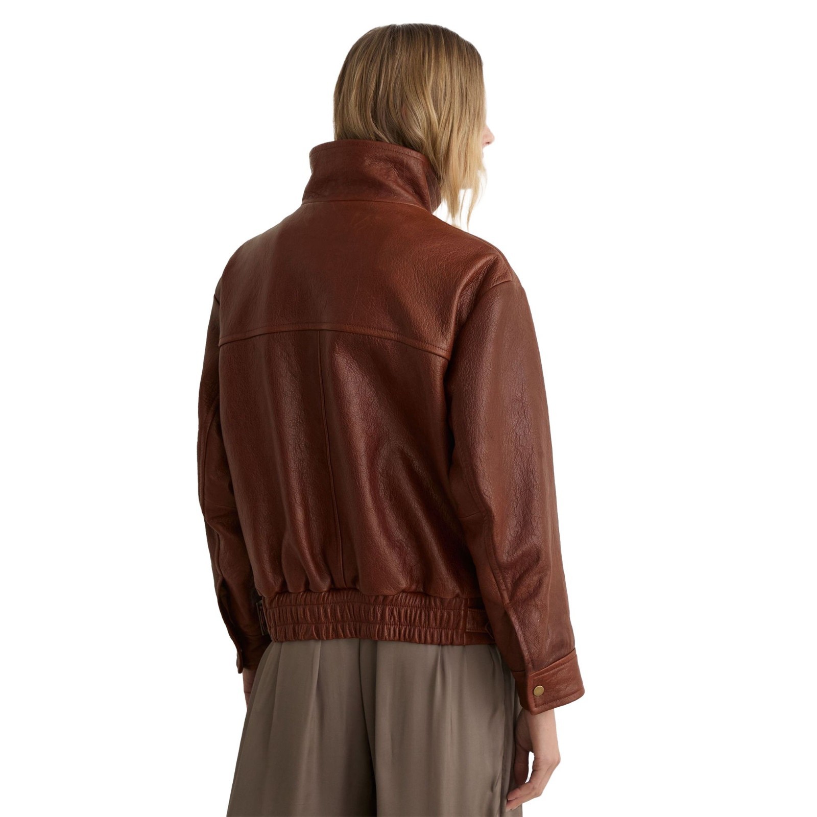 Women Real Leather Jacket Brown Oversized Streetwear B2K Fashion Coat Gift