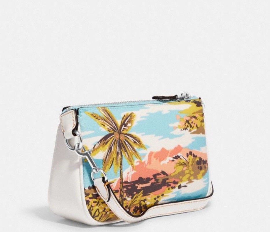 NWTCOACH Nolita 19 IN Canvas Leather With Hawaiian Print