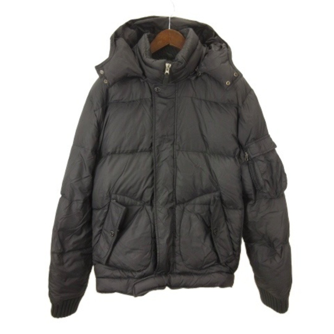 Emporio Armani Hooded Down Jacket Back Logo XL Black Used 7f4b4d166a88ebd88dca5b