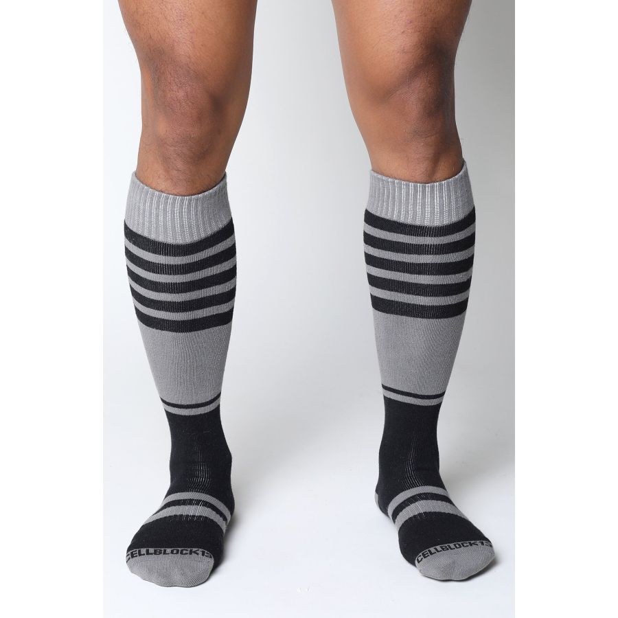 CellBlock13 Midfield Knee High Socks Grey