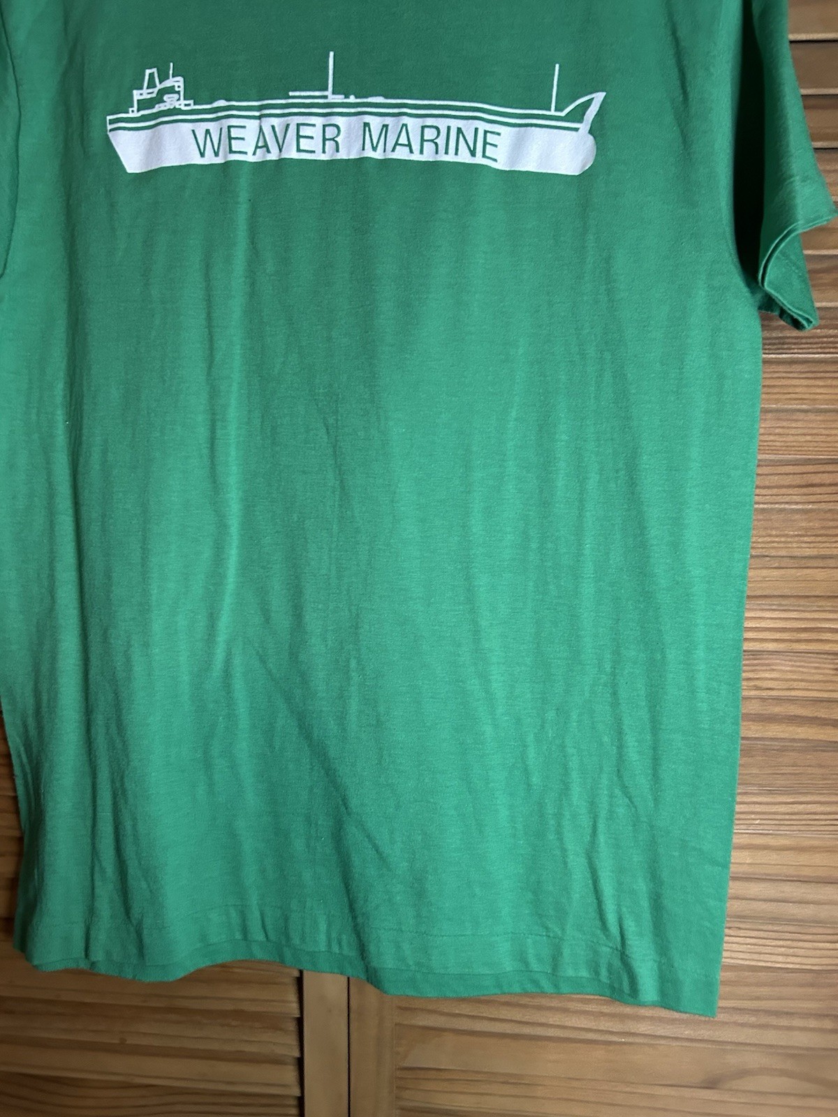 Vintage Ched by Anvil Weaver Marine T-Shirt Tee Green Size L