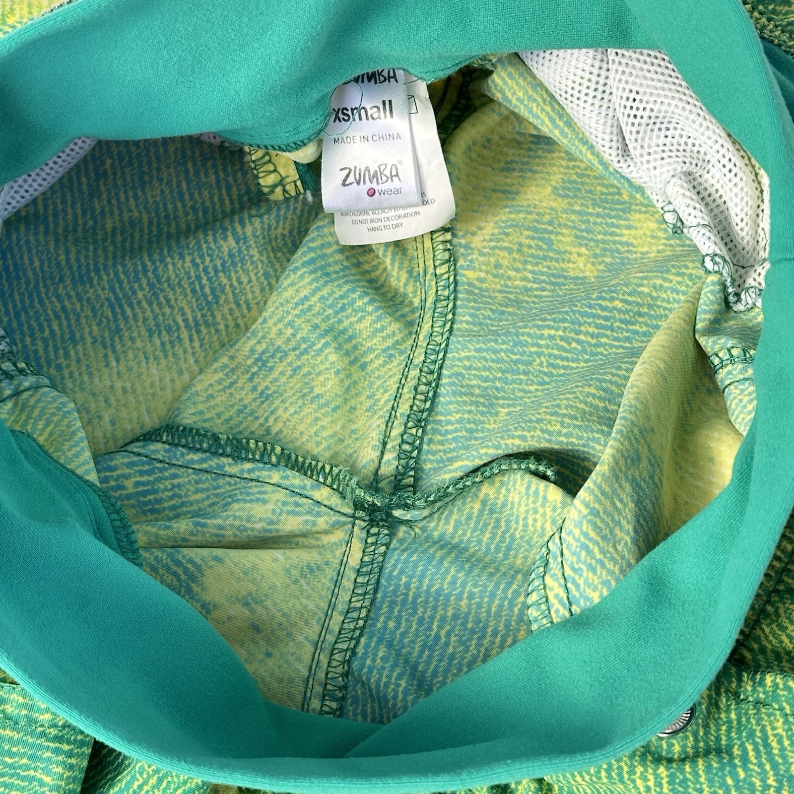 Zumba Pants Womens Green Cargo Parachute Adjustable Ankle Strap XS