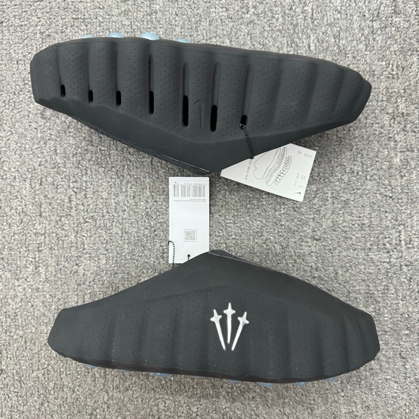 Nike x Travis Scott Mind 001 Triple Black Slip-On Clog Slippers