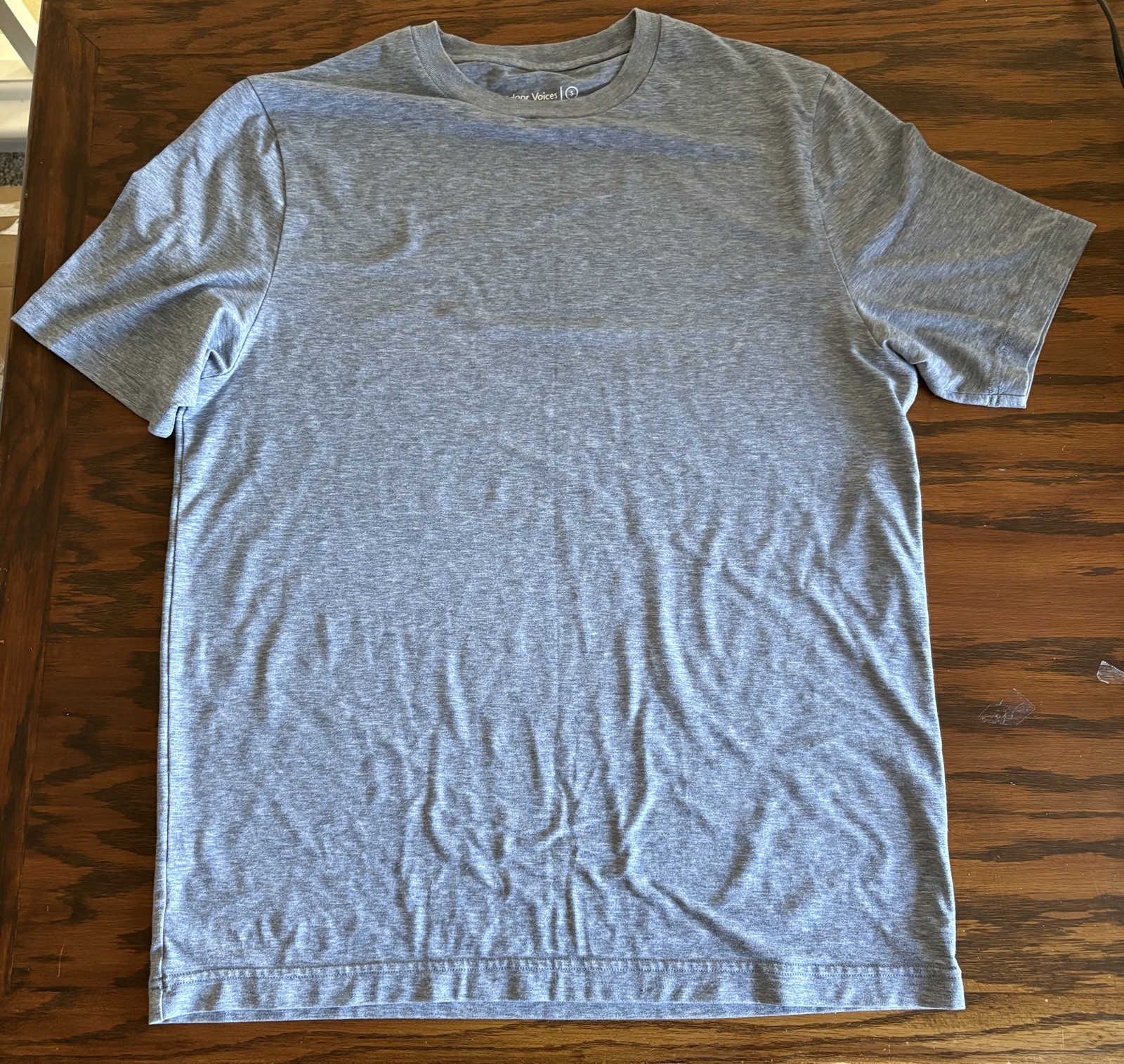 Outdoor Voices Cloudknit Men S Shirt Blue Heather Short Sleeve Running Workout