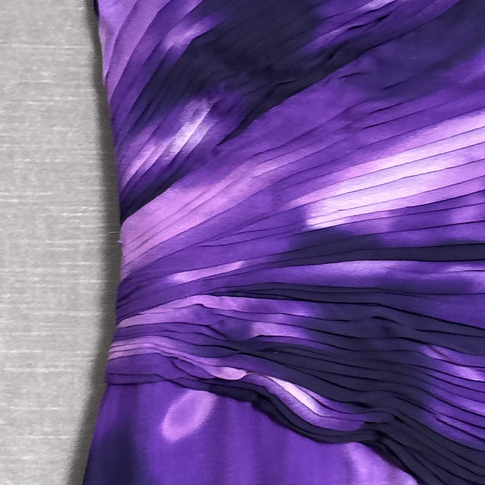 Tadashi Shoji Dress 12 Purple Silk Cocktail Party Guest Evening One Shoulder