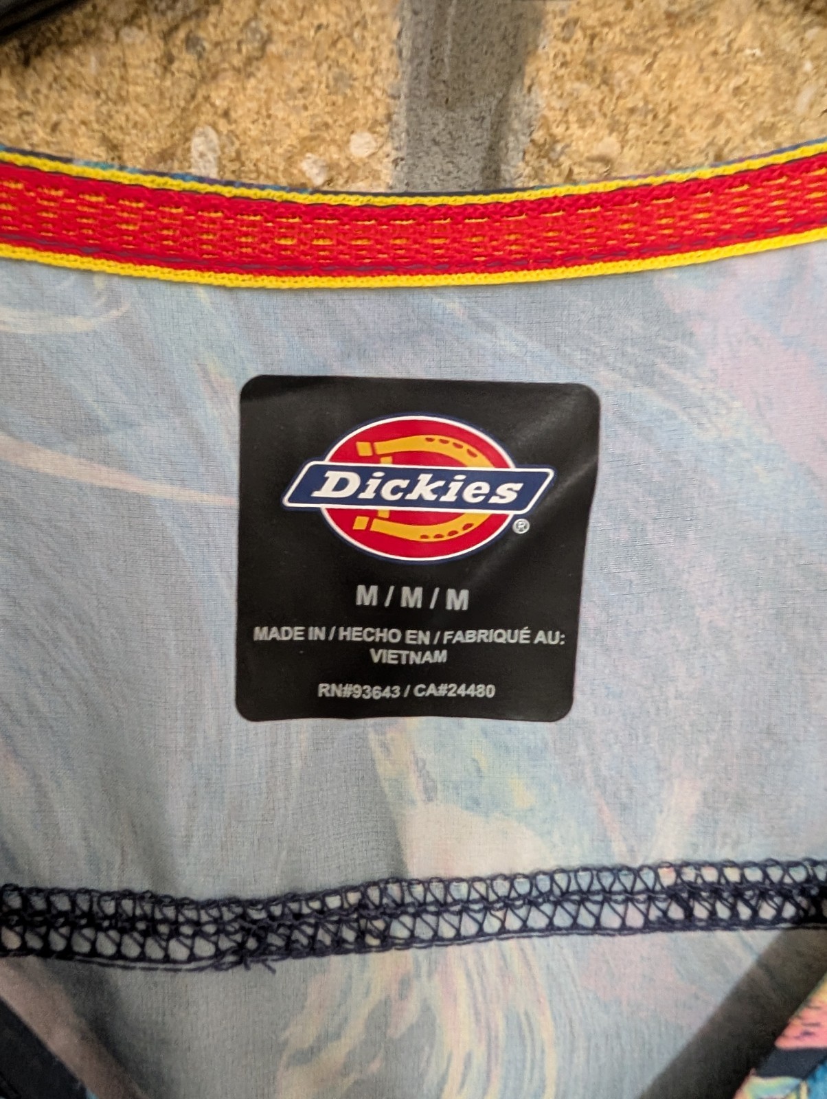 Dickies Women’s V-Neck Scrub Top, Multicolor Patterned Polyester Blend, M