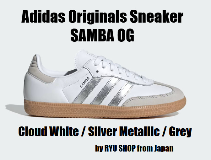 Adidas Originals Sneaker Samba OG JI2725 Cloud White / Silver Metallic / Grey