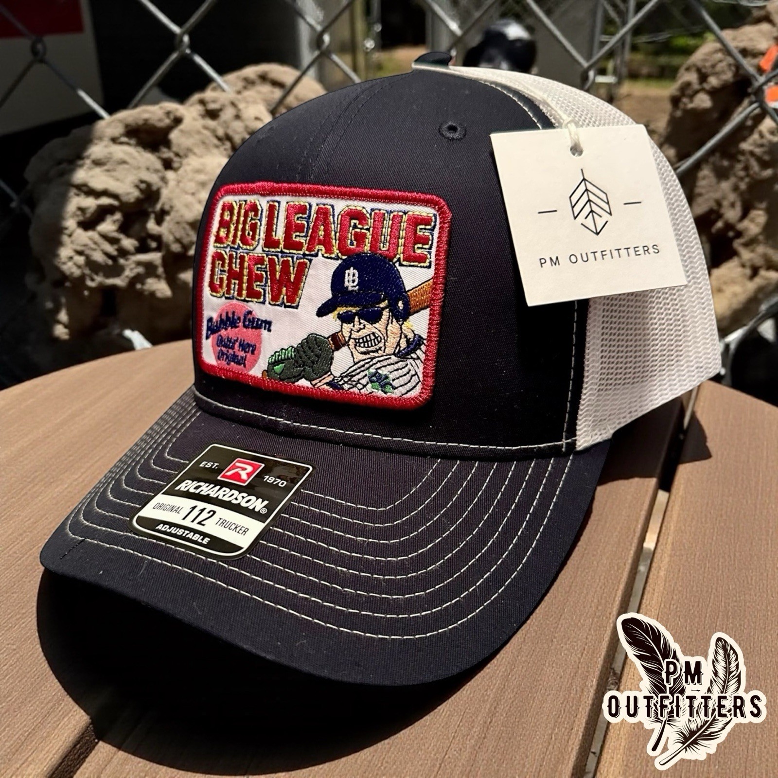 Big League Chew Retro Patch | Navy & White Richardson 112 Trucker Hat Snapback