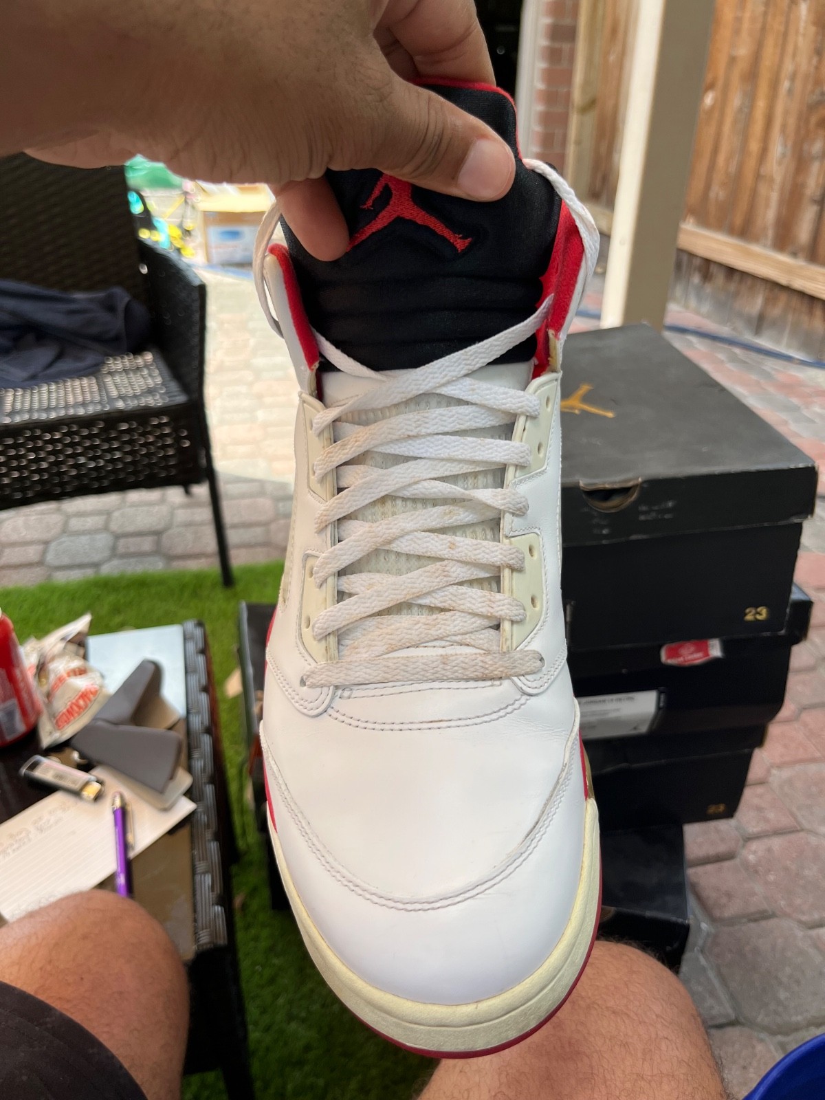 Size 13.5 – Air Jordan 5 Retro 2013 Fire Red