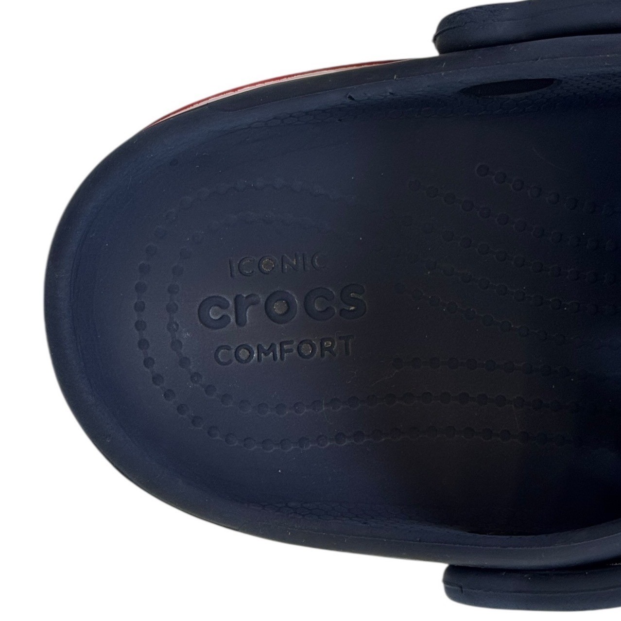 Crocs Bayaband Clogs Navy Blue White Red Mens 5 Womens 7 Unisex Slip On Shoes